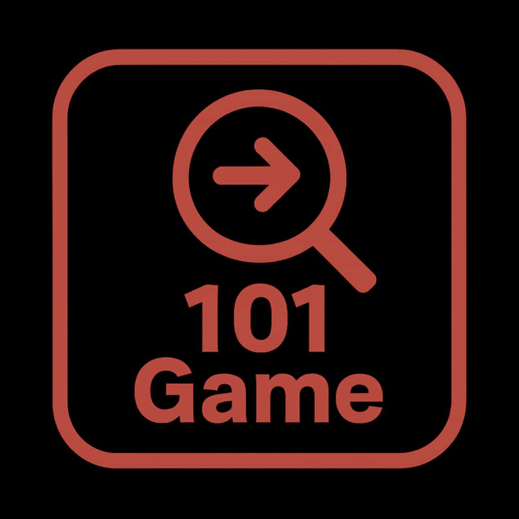 An icon symbolizing game features with '101 Game' text.